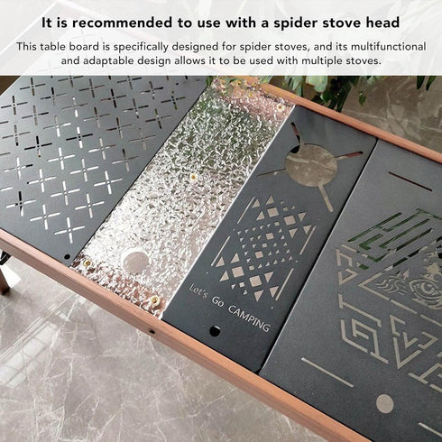 Portable Aluminum Alloy Camping Table Board with Detachable Stand for IGT Series Stove Plate