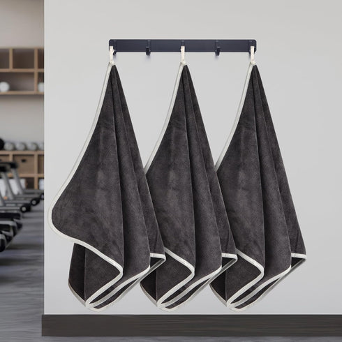 Hoiny 3 Pack (14.2" 30"), Swimming, Microfiber Gym Towels x Super Soft, Quick Drying, Absorbent Towel for Fitness