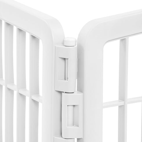 IRIS USA Dog Playpen Add-On Panels | 2-Panel 24" Pet Playpen | Foldable, Customizable, White