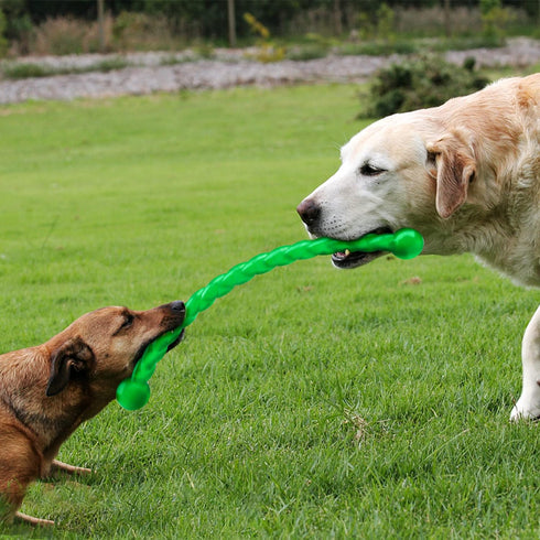 Ycozy Dog Chew Toys, 19'' Long for Medium/Large Dogs, Almost Indestructible Rubber Rope Toys