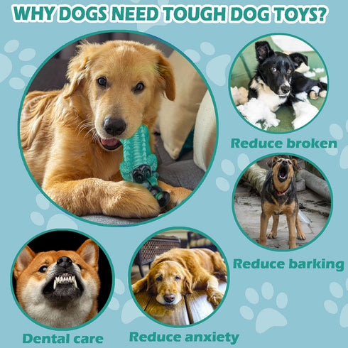 Dog Chew Toys for Aggressive Chewers, Heavy Duty Toys for Large Dogs, Tough Dog Toy for Super Aggressive Dogs