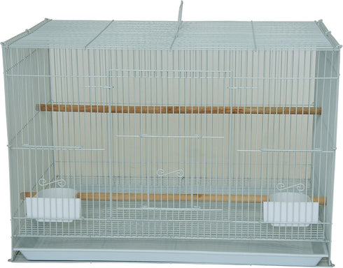YML Small Breeding Cage, 24 x 16 x 16 inches, White