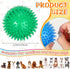 Lenwen 24 Pcs 3.5 Inch Spikey Squeaky Dog Balls - Durable Chew Toys for Medium Large Dogs, Teething Fetch Toys
