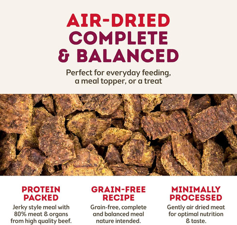 Only Natural Pet MaxMeat Holistic Air Dried Dry Dog Food, All Natural, High Protein, Grain Free, Beef with Pumpkin &