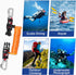 Scuba Retractable Lanyard with Quick-Release Buckle, Stainless Steel Double-Clips and Spiral Core Anti-Lost