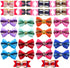YOY 24PCS / 12 Pairs Adorable Grosgrain Ribbon Pet Dog Hair Bows with Rubber Bands - Puppy Grooming Accessories Set
