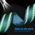 Mile High Life Nylon Night Light Glow Collar, Reflective Light Up Dog Collar for Small Medium Large Dogs (Blue, XS)