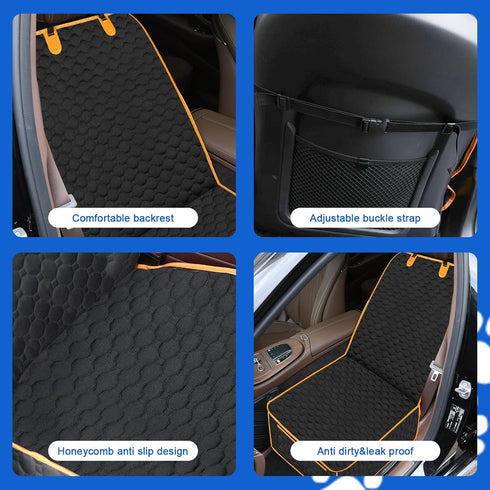 2 Pack CoverBlack45"X 21"2pack Dog Front Seat Covers for Car,Pet Front Car Seat Cover,Scratch-Proof Pet Seat Cover