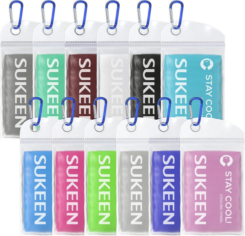 Sukeen Instant Evaporative Cooling Towel, 40”x 12” for Sports, Yoga, Golf, Gym, Neck, Workout and More