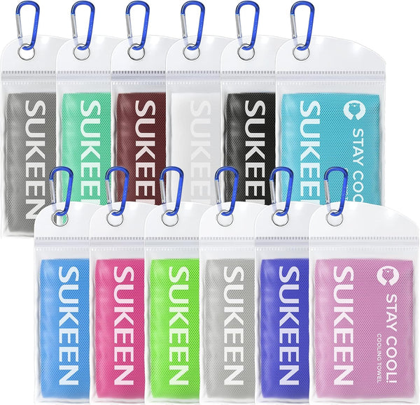 Sukeen Instant Evaporative Cooling Towel, 40”x 12” for Sports, Yoga, Golf, Gym, Neck, Workout and More