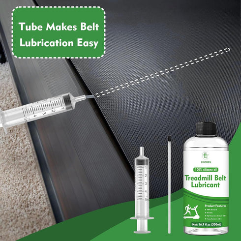 500ml 100% EIGTWEN Treadmill Lubricant for Belt, Silicone Treadmill Oil, High Temperature Resistant Stable Treadmill