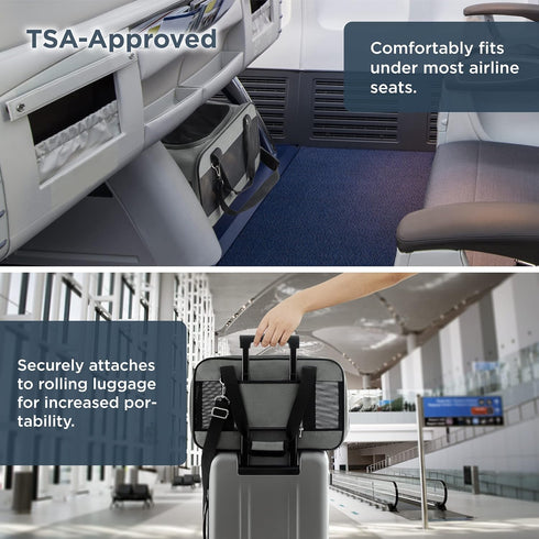 17.5x11x11 Lesure Cat Dog Carrier Airline Approved - Dog Carrier for Small Dogs Collapsible Soft Side TSA Approved