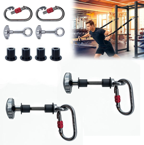 GUEMORVE 2PCS Stainless Steel Power Rack Attachments Universal Fit for 2x2 & 3x3