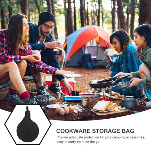 Portable Cookware Storage Bag for Camping and Hiking - Multifunctional Design