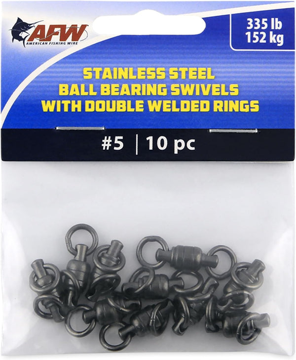 AFW Stainless Steel Ball Bearing Swivels with Double Welded Rings - Patented