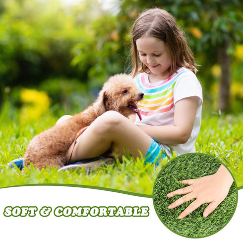 Washable(19.7"*55.1") Artificial Grass Mat, Dog Grass Pee Pads, Fake Grass Pad for Pets Potty Training, Soft Grass Pad
