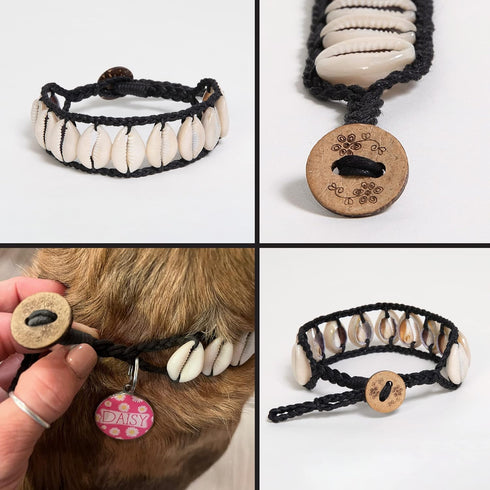 Seashell Dog Collar, Cute Dog Collar for Beach Essentials, Stylish Dog Necklace, Unique Pet Beach Gear