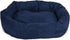 Majestic Pet 24 Inch Suede Calming Dog Bed, Cozy Soft Round Dog Bed with Spine Support, 24x19x7 Inch, Navy