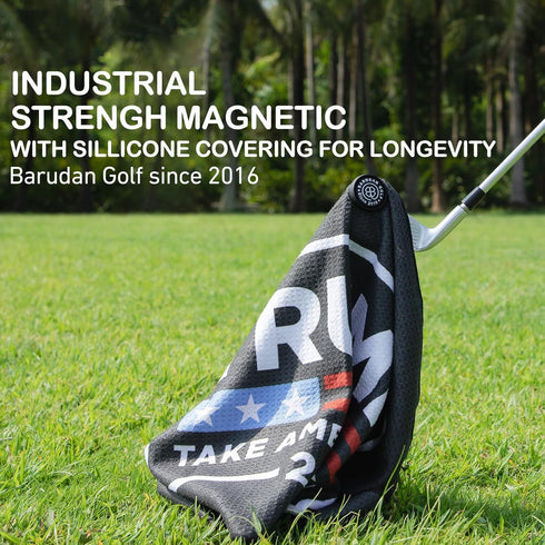 Funny Style Magnetic Golf Towel with Carabiner - Microfiber Golf Towel Magnet for Golf Clubs, Carts, Gifts for Men