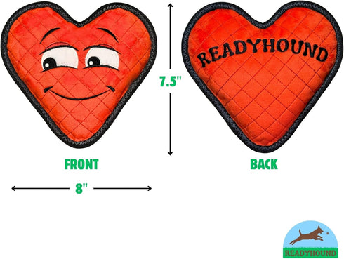 Durable Heart Squeaky Dog Toy for Aggressive Chewers, Tough Chew Toy for Small, Medium, Large Dogs