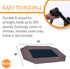 K&H Pet Products Original Pet Cot Replacement Cover (Cot Sold Separately) - Chocolate/Black Mesh, Large 30 X 42 Inches