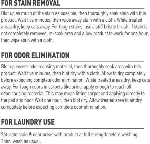 Nature’s Miracle Set-In Stain Destroyer, 24 Ounces, Oxy Formula With Orange Scent for Cat Messes