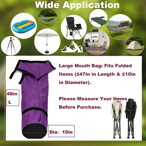 MtuxuYR 2 48" Travel(1, Extra Large Size for Camping Chairs Bag Heavy-Duty Long Carry Bag with EVA Padded Bottom Extra