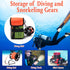 Scuba Diving Gear Bag, Finger Reel/SMB Safety Surface Marker Buoy Mesh Storage Pocket, Snorkeling Equipment Holder Carry Pouch