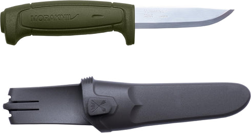 Morakniv Craftline Basic 511 Utility Knife, 3.6-Inch High Carbon Steel Fixed Blade with Combi-Sheath