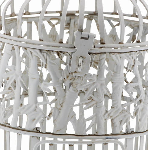Deco 79 Birdcage, 15", 18"H, White, Model 82677
