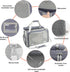 Texsens Pet Carrier - Soft-Sided Cat Carrier for Small/Medium/Large Cats & Puppies Up to 16 lbs, TSA Approved (Grey)