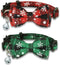 Pohshido 2 Pack Christmas Cat Collar with Movable Bowtie, Breakaway Buckle Safety Kitty Kitten Collar, Adjustable Pet