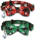 Pohshido 2 Pack Christmas Cat Collar with Movable Bowtie, Breakaway Buckle Safety Kitty Kitten Collar, Adjustable Pet