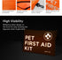 Water Resistant Dog First Aid Kit - Pet Emergency Kit with High Visibility Reflective First Aid Pouch for Hiking,