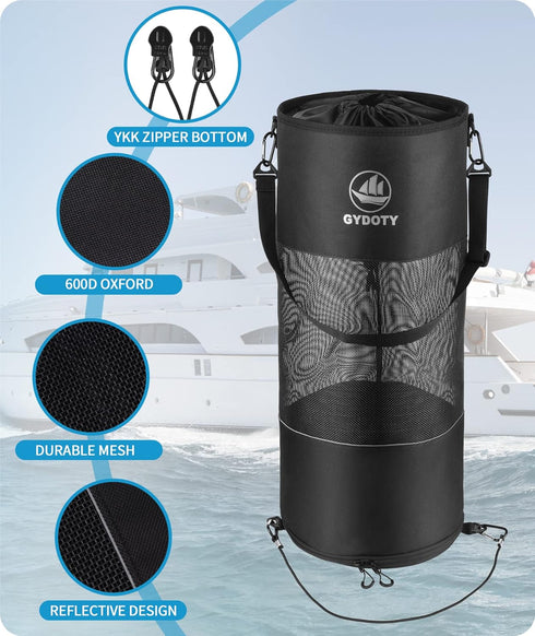 Boat Trash Bag Can - Boat Owner Gifts for Men Boat Accessories Boating Must Haves Reusable Mesh Boat Garbage