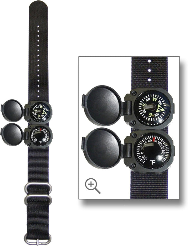 Sun Company ArmArmour 3 - Shielded Wrist Compass and Thermometer Combo with Rugged Tactical Strap