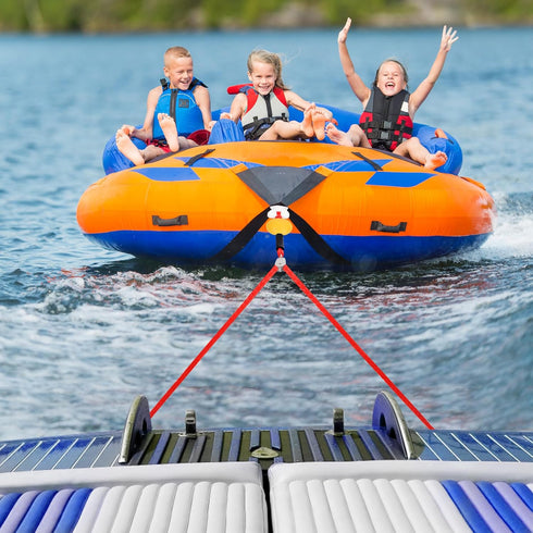 Self Centering Tow Harness for Watersports with Float Ball, Heavy Duty Boat Tow Harness