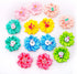 80pcs Dog Flower Bows - Bulk Holiday Small Dog Hair Bows with Rubber Bands for Grooming Accessories