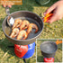 REDCAMP 11/12/17/22 PCS Camping Cookware Mess Kit, 800ml (28oz) Backpacking Pot+Pan Set