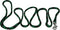 Dogs My Love 6ft Long Braided Rope Dog Leash Green with Black, 6 Sizes (XXSmall: 6ft Long; 0.15" Diam)