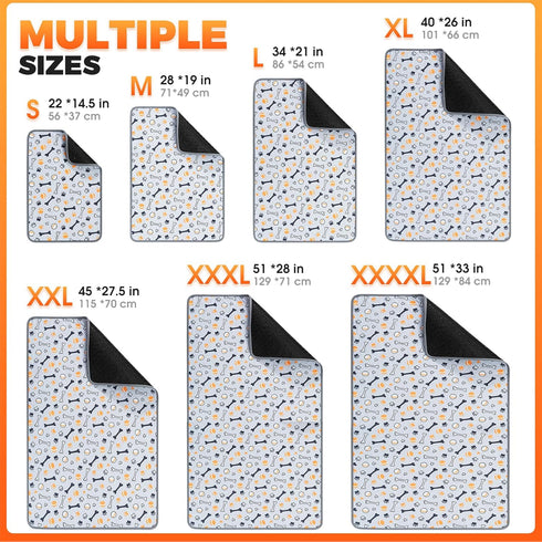 51"x28", 2-Pack Hompet Washable Pee Pads for Dogs, Thick Heavy Absorbency Reusable Pee Pads Prevent Leakage Non-Slip
