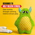 Bite Force Dog Toy - Large Durable & Strong Plush Green Monster Dog Toy, Kevlar-Reinforced for Aggressive Chewers