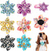 6 Pcs Dog Collar Flowers Accessory, Removable Bow Attachment Floral Embellishment for Small Medium Large Dogs and Cats