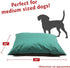 Majestic Pet Rectangle Medium Dog Bed, Washable Non-Slip Comfy Pet Bed, Dog Crate Bed, 35 x 28 Inch, Velvet Turquoise