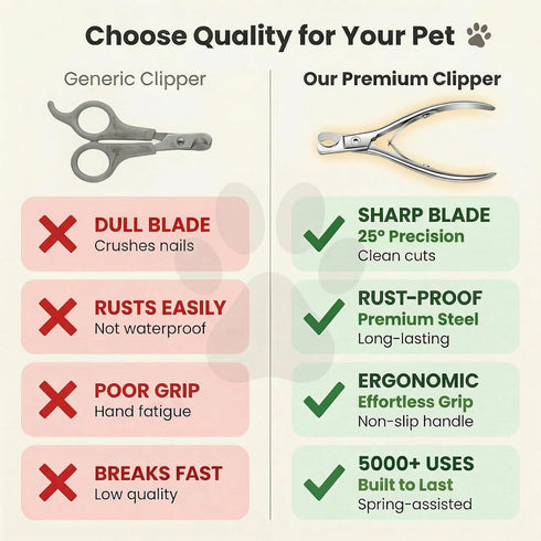 Generic Trimmer Cat and Dog Nail Clippers for Small & Medium Pets - Precision Pet Nail with Included Cat Nail File