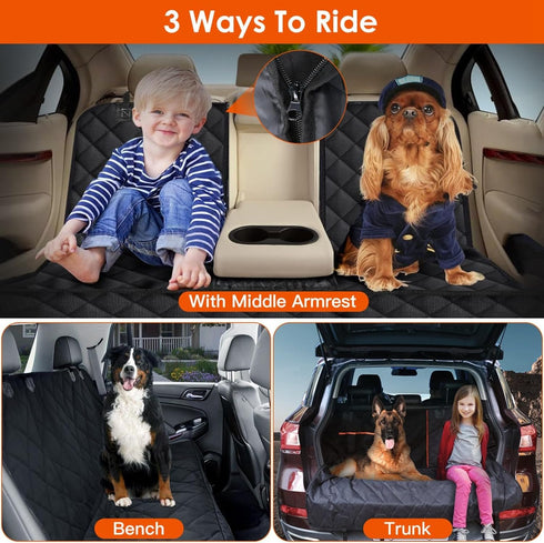 RNYXKDLF Hammock Dog Car Seat Cover, Back Seat Extender for Dogs,Dog for Car Backseat, Non Inflatable Dog seat Cover