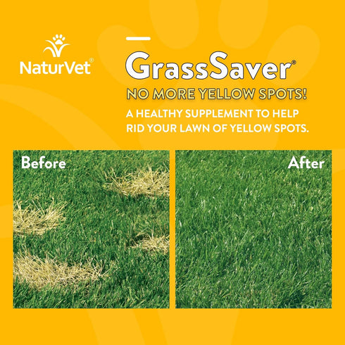 NaturVet GrassSaver Wafers for Dogs – 300 Wafers, Healthy Supplement with B-Complex Vitamins & Amino Acids