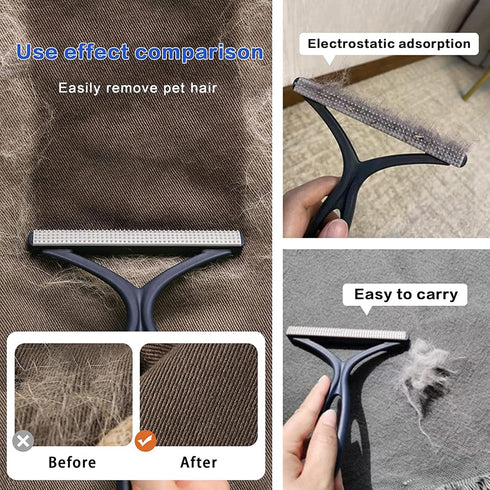 3-Pack Pet Hair Removal Tool, Dog Cat Hair Remover, Portable Lint Shaver Cleaner Pro for Carpet, Clothes, Furniture