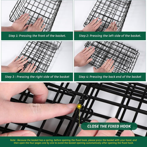 Commutes DOITOOL Folding Rear Bike Basket Black Wire Mesh Storage Gadget for Electric and Road Bikes Sturdy Cargo