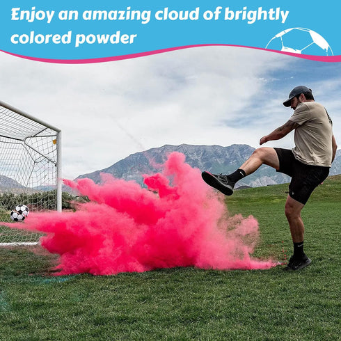 Gender Reveal Soccer Ball Powder Kit, 1 Blue & 1 Pink Exploding Soccer Balls for Baby Shower Supplies